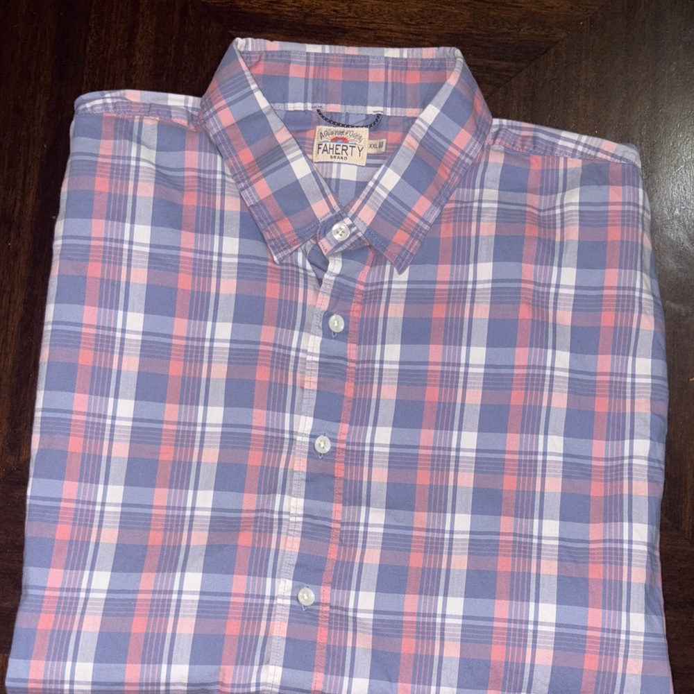 Faherty Multicolor Plaid Button Down Shirt - image 6